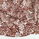 Viskose Borkenkrepp Stoff Blumen, Braun Wei�