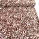 Viskose Borkenkrepp Stoff Blumen, Braun Wei�