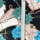 RESTST�CK 125 cm Viskose Satin Blumen Leomuster Ketten – schwarz