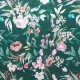 Plissee Stoff Meterware Blumen - rosa dunkelgr�n