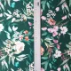 Plissee Stoff Meterware Blumen - rosa dunkelgr�n