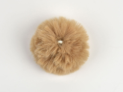 Kunstfellbommel Taschenanh�nger 6 cm, beige