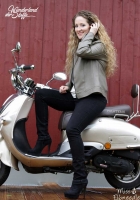 Vintage Lederimitat gepr�gte Optik, dunkeltaupe