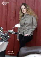 Vintage Lederimitat gepr�gte Optik, dunkeltaupe