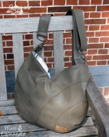 Vintage Lederimitat gepr�gte Optik, dunkeltaupe