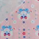 Jerseystoff V�gel Herzen Erdbeeren, rosa