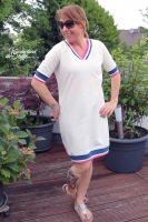 Sweat Stoff flauschige R�ckseite uni, cremewei�