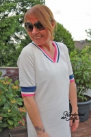 Sweat Stoff flauschige R�ckseite uni, cremewei�