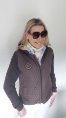 RESTST�CK 82 cm angerauter Sweat Stoff uni, dunkelbraun