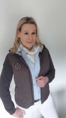 RESTST�CK 82 cm angerauter Sweat Stoff uni, dunkelbraun