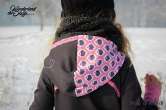 RESTST�CK 31 cm angerauter Sweat Stoff uni, dunkelgrau