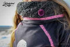 RESTST�CK 31 cm angerauter Sweat Stoff uni, dunkelgrau