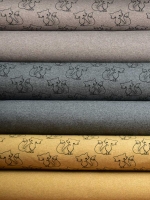 Sweatstoff French Terry uni, ockergelb meliert