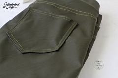 Lederimitat Vintage Optik, khakigr�n