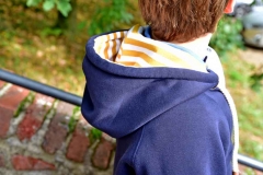 RESTST�CK 67 cm Heavy Jogging Sweat Stoff dick weich angeraut, dunkelblau