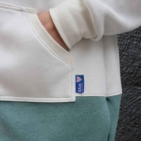 RESTST�CK 67 cm Heavy Jogging Sweat Stoff dick weich angeraut, dunkelblau
