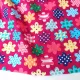 Baumwollstoff Blumen Meterware Webware - bunt dunkelrot