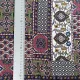 Viskose Stoff Boho Style gemustert - Bordeaux Dunkelblau