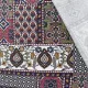 Viskose Stoff Boho Style gemustert - Bordeaux Dunkelblau