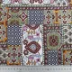Viskose Stoff Boho Style gemustert - armygr�n braun