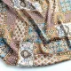 Viskose Stoff Boho Style gemustert - ockergelb blau