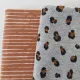 Stoffpaket Jersey mit B�ndchen – Leomuster & Streifen in Caramel