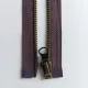 Teilbarer Rei�verschluss aus Metall in der Farbe Dunkelbraun, L�nge 50 cm, mit Messing Z�hnen