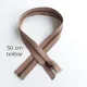 Teilbarer Rei�verschluss Metall Messing 50 cm – Hellbraun (Capuccino) #694