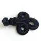 Knebelverschluss Posamentenverschluss schwarz – Ornamentknopf f�r Jacken im Military Style