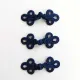 Knebelverschluss Posamentenverschluss dunkelblau – Ornamentknopf f�r Jacken im Military Style
