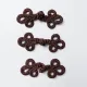 Knebelverschluss Posamentenverschluss dunkelbraun – Ornamentknopf f�r Jacken im Military Style