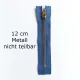 Rei�verschluss Metall Messing 12 cm nicht teilbar, jeansblau