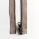 Teilbarer Rei�verschluss Metall Messing 55 cm Hellbraun #694 - f�r Jacken