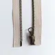 Teilbarer Rei�verschluss Metall Messing 65 cm Hellbeige #707 - f�r Jacken