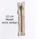 Rei�verschluss Metall Messing 12 cm nicht teilbar, hellbeige #707