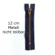 Rei�verschluss Metall Messing 12 cm nicht teilbar, dunkelblau #730