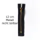 Rei�verschluss Metall Messing 12 cm nicht teilbar, schwarz #732