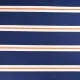 French Terry Sweat Blockstreifen garngef�rbt - wei� orange marineblau