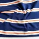 French Terry Sweat Blockstreifen garngef�rbt - wei� orange marineblau