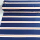 French Terry Sweat Blockstreifen garngef�rbt - wei� orange marineblau