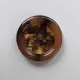 Knopf rund 4 L�cher Gr��e 44/26mm gl�nzend, hellbraun dunkelbraun