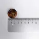 Knopf rund 4 L�cher Gr��e 44/26mm gl�nzend, hellbraun dunkelbraun