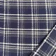 Flanell Baumwollflanell Schottenkaro, dunkelblau taupe white