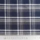 Flanell Baumwollflanell Schottenkaro, dunkelblau taupe white