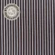Baumwollstoff Streifen by Albini Made in Italy - dunkelbraun wei� - Deadstock Stoff