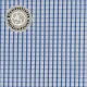 Baumwollstoff kariert Albini Made in Italy - blau wei� - Designer Stoff