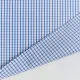 Baumwollstoff kariert Albini Made in Italy - blau wei� - Designer Stoff