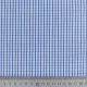 Baumwollstoff kariert Albini Made in Italy - blau wei� - Designer Stoff