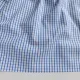 Baumwollstoff kariert Albini Made in Italy - blau wei� - Designer Stoff