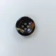 Mantelkn�pfe Horn-Optik 4-Loch dunkelbraun ecru marmoriert 28 mm, 5 St�ck